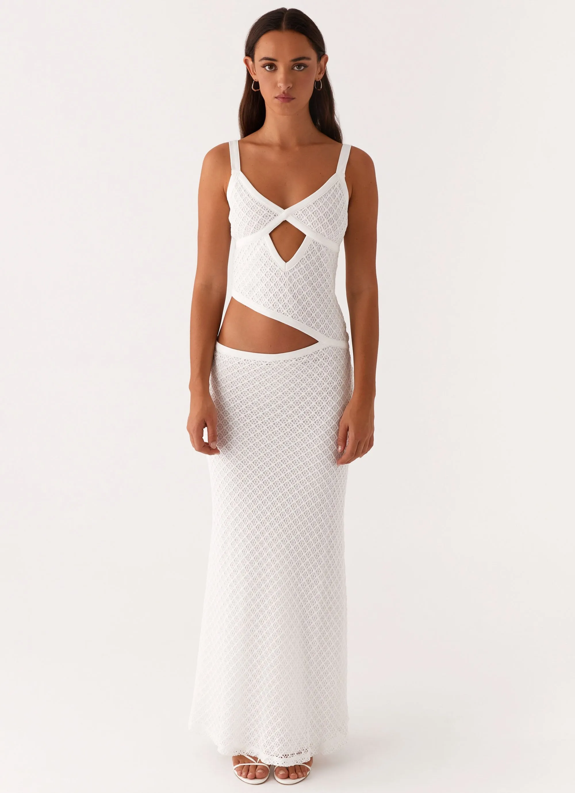 Jocelyn Maxi Dress - White Crochet sold by Peppermayo product image thumbnail 2
