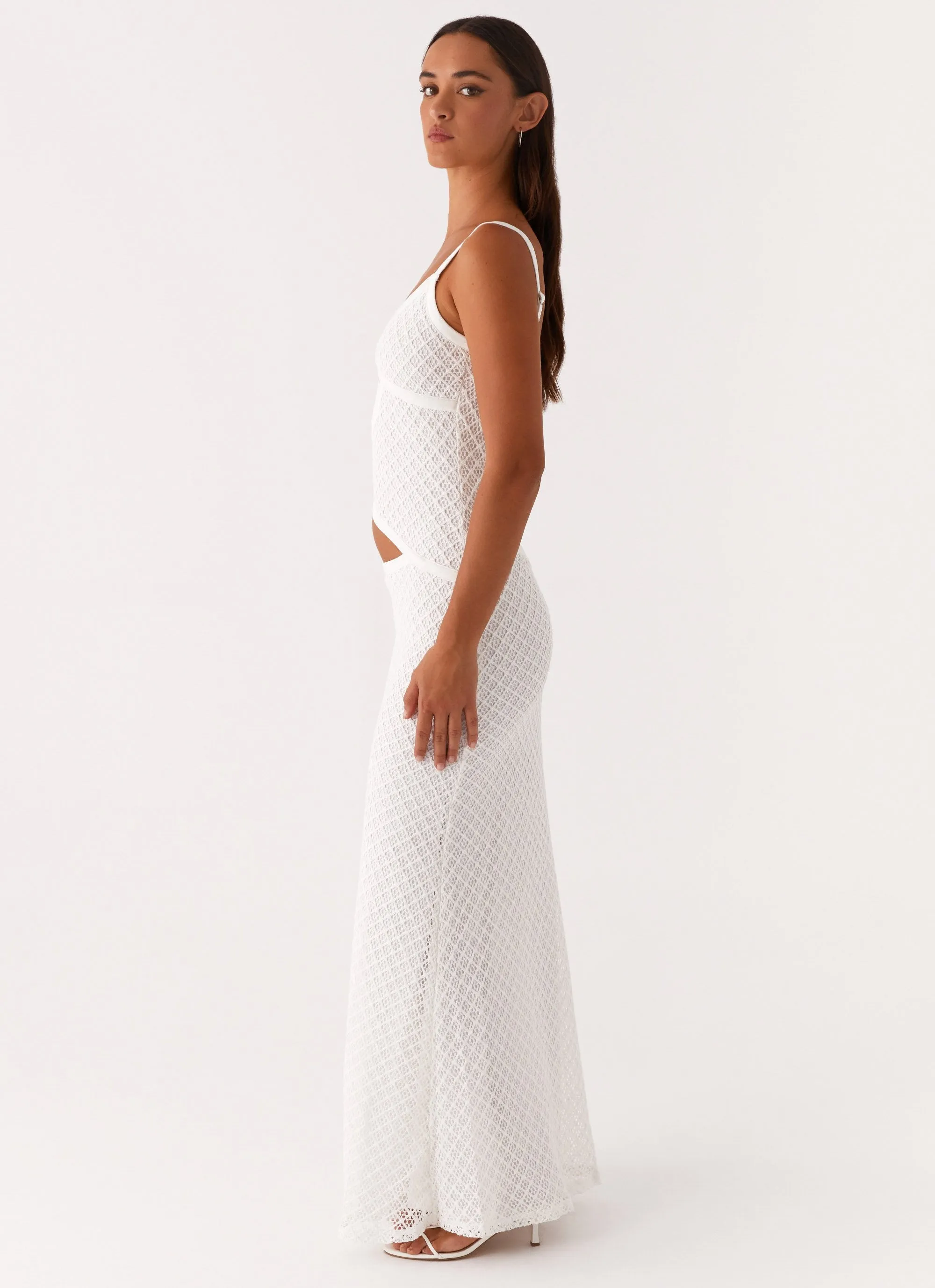Jocelyn Maxi Dress - White Crochet sold by Peppermayo product image thumbnail 3