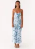 Alisha Midi Dress - Opulent Blue sold by Peppermayo