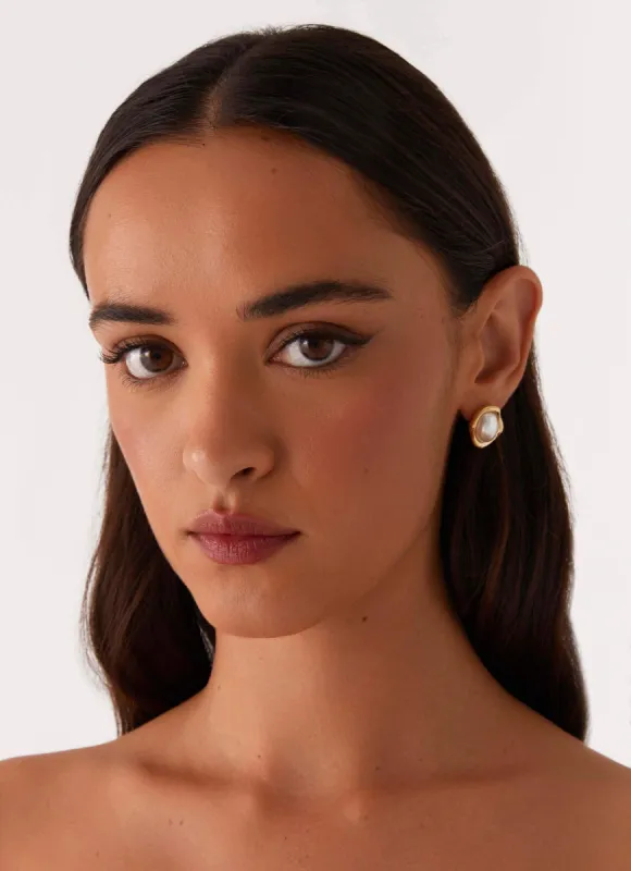 Blessing Pearl Earrings - Pearl sold by Peppermayo