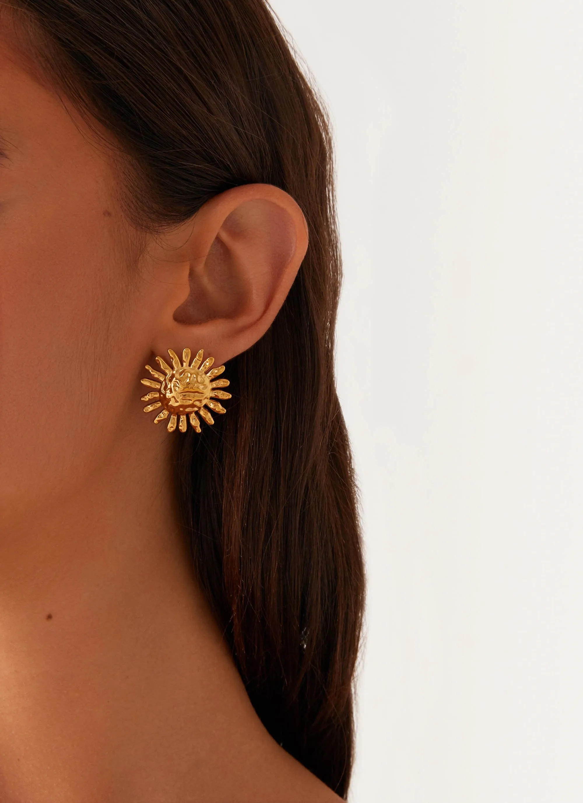 Golden Sun Earrings - Gold sold by Peppermayo product image thumbnail 3
