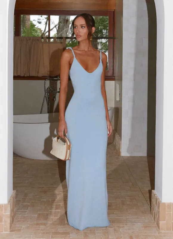 Anastasia Maxi Dress - Blue sold by Peppermayo