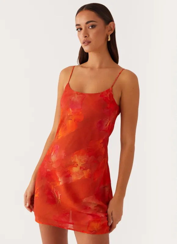 Manifest Mini Dress - Amber sold by Peppermayo