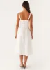 Enola Midi Dress - White sold by Peppermayo