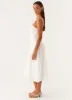 Enola Midi Dress - White sold by Peppermayo