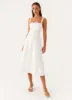 Enola Midi Dress - White sold by Peppermayo