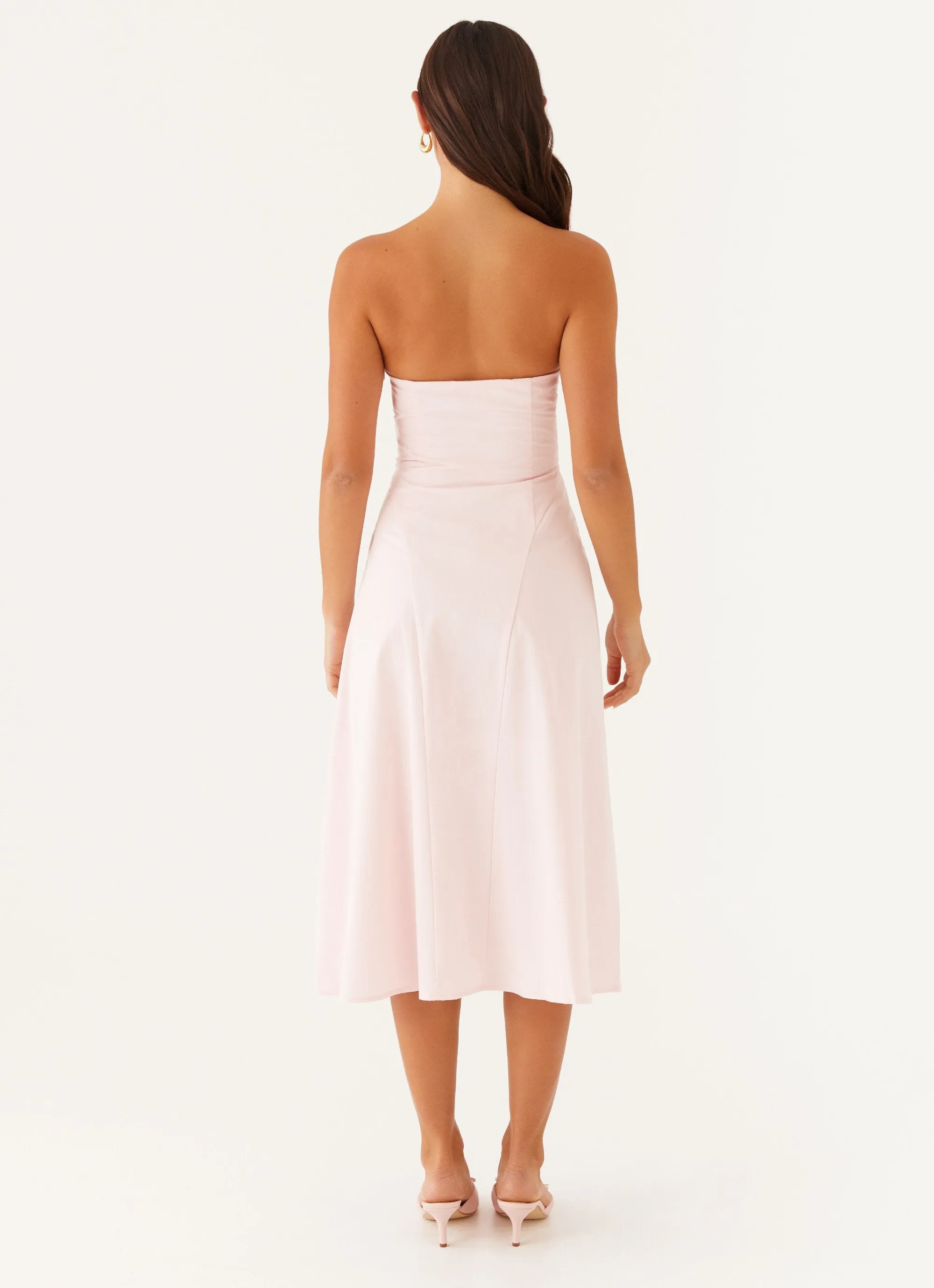 Maika Strapless Midi Dress - Pink sold by Peppermayo product image thumbnail 4