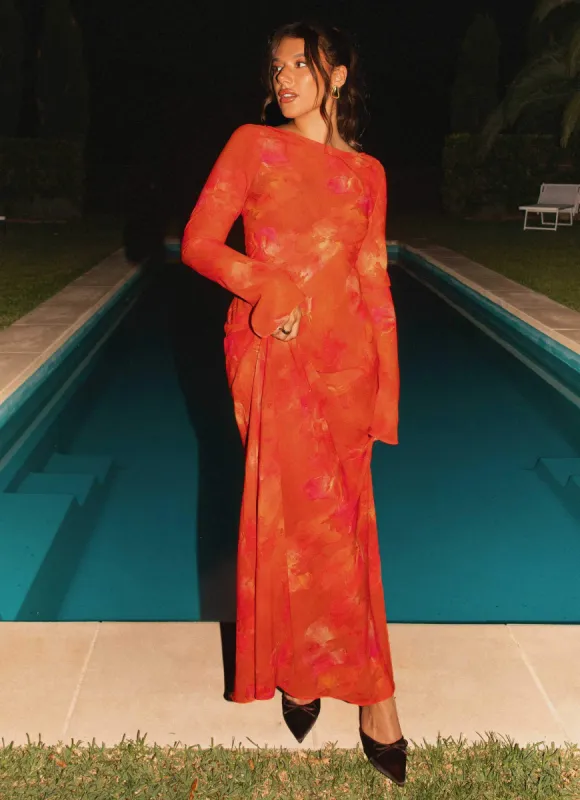 Lorde Maxi Dress - Amber sold by Peppermayo