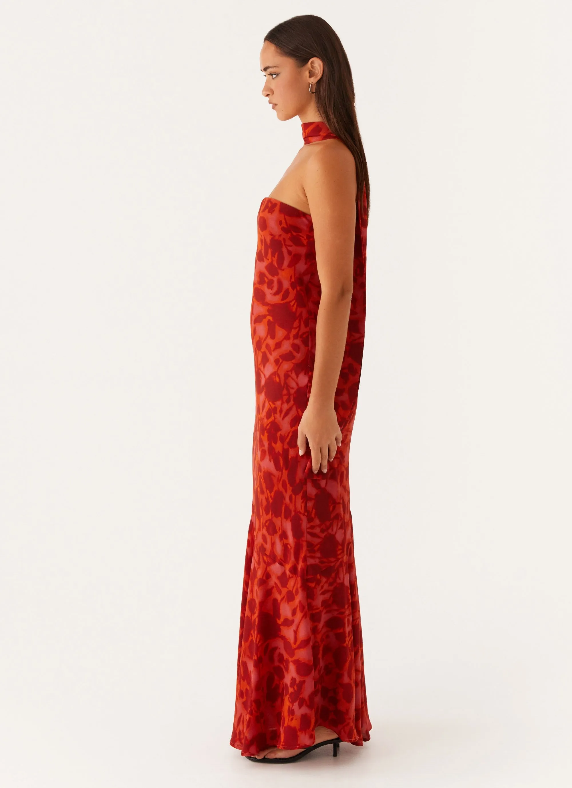 Under The Pagoda Maxi Dress - Deep Red Floral sold by Peppermayo product image thumbnail 4