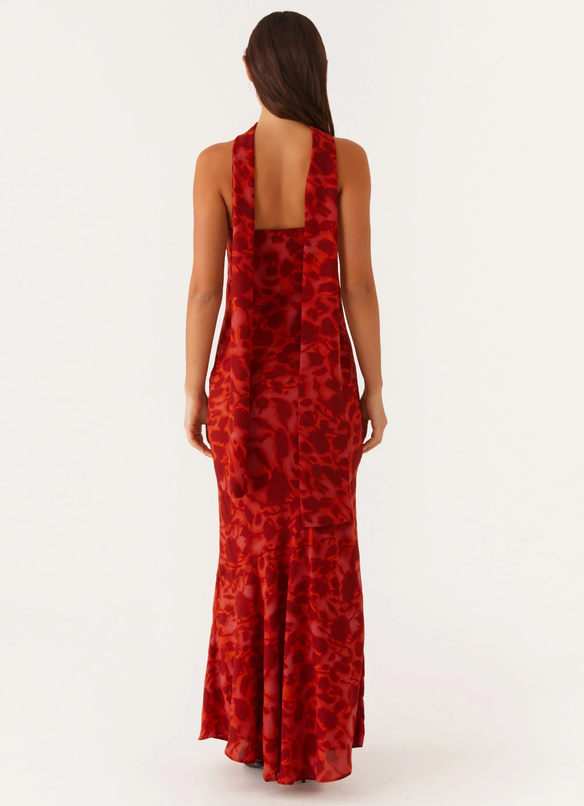 Under The Pagoda Maxi Dress - Deep Red Floral sold by Peppermayo product image thumbnail 5