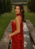 Under The Pagoda Maxi Dress - Deep Red Floral sold by Peppermayo