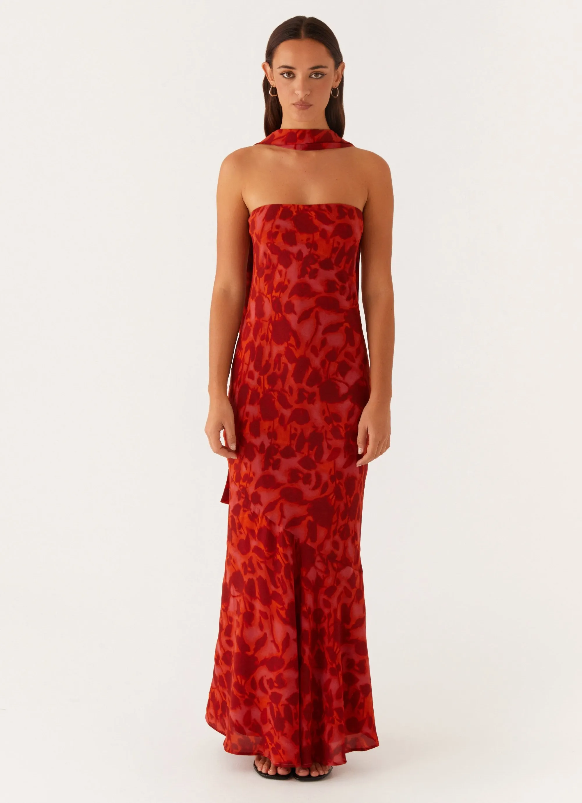 Under The Pagoda Maxi Dress - Deep Red Floral sold by Peppermayo product image thumbnail 3