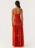 Eden Strapless Maxi Dress - Amber sold by Peppermayo