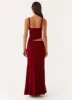 Jocelyn Maxi Dress - Maroon sold by Peppermayo