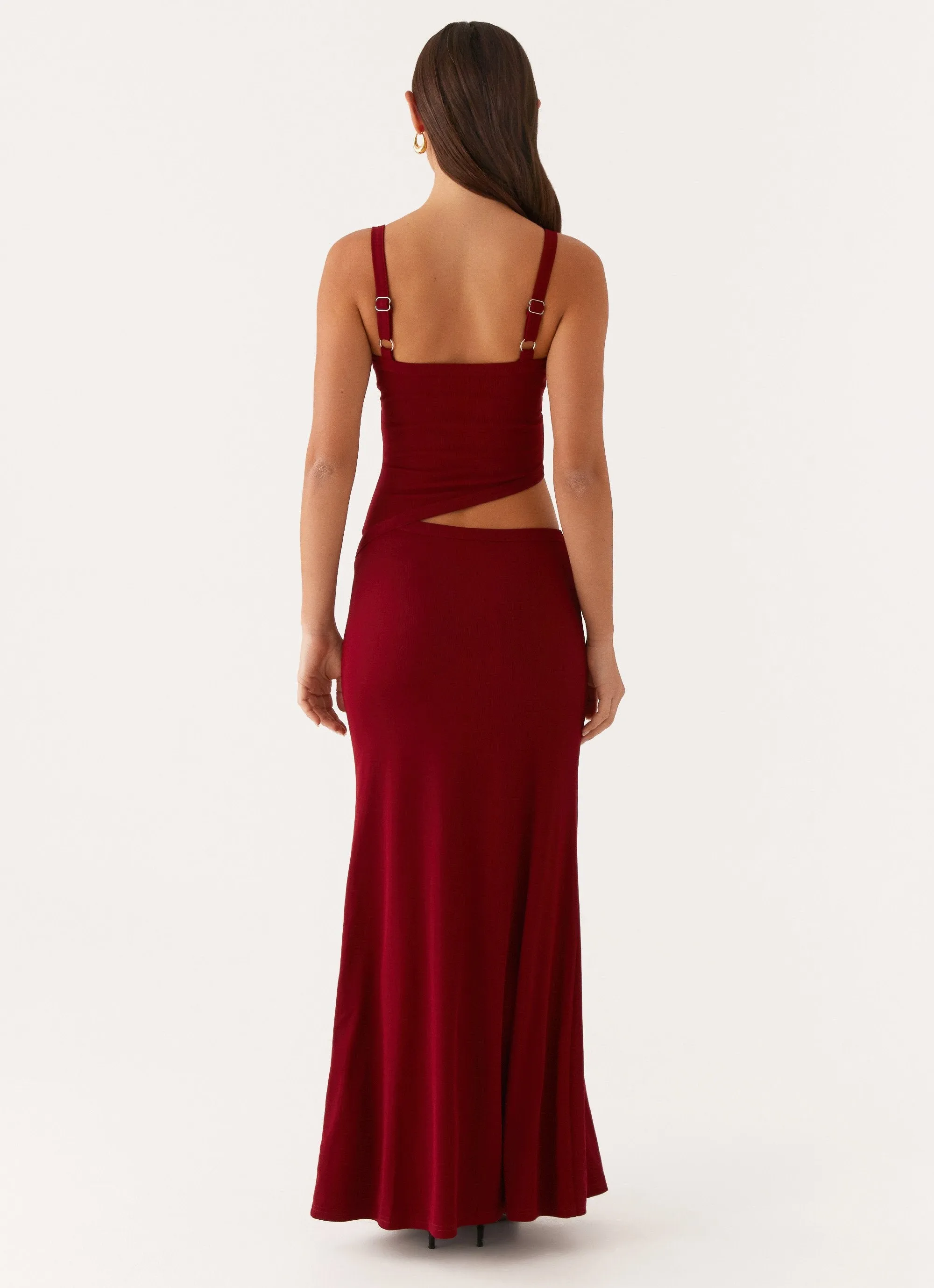 Jocelyn Maxi Dress - Maroon sold by Peppermayo product image thumbnail 3