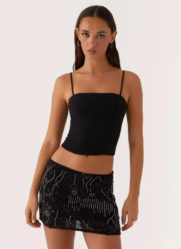 Adored By You Mini Skirt - Black sold by Peppermayo