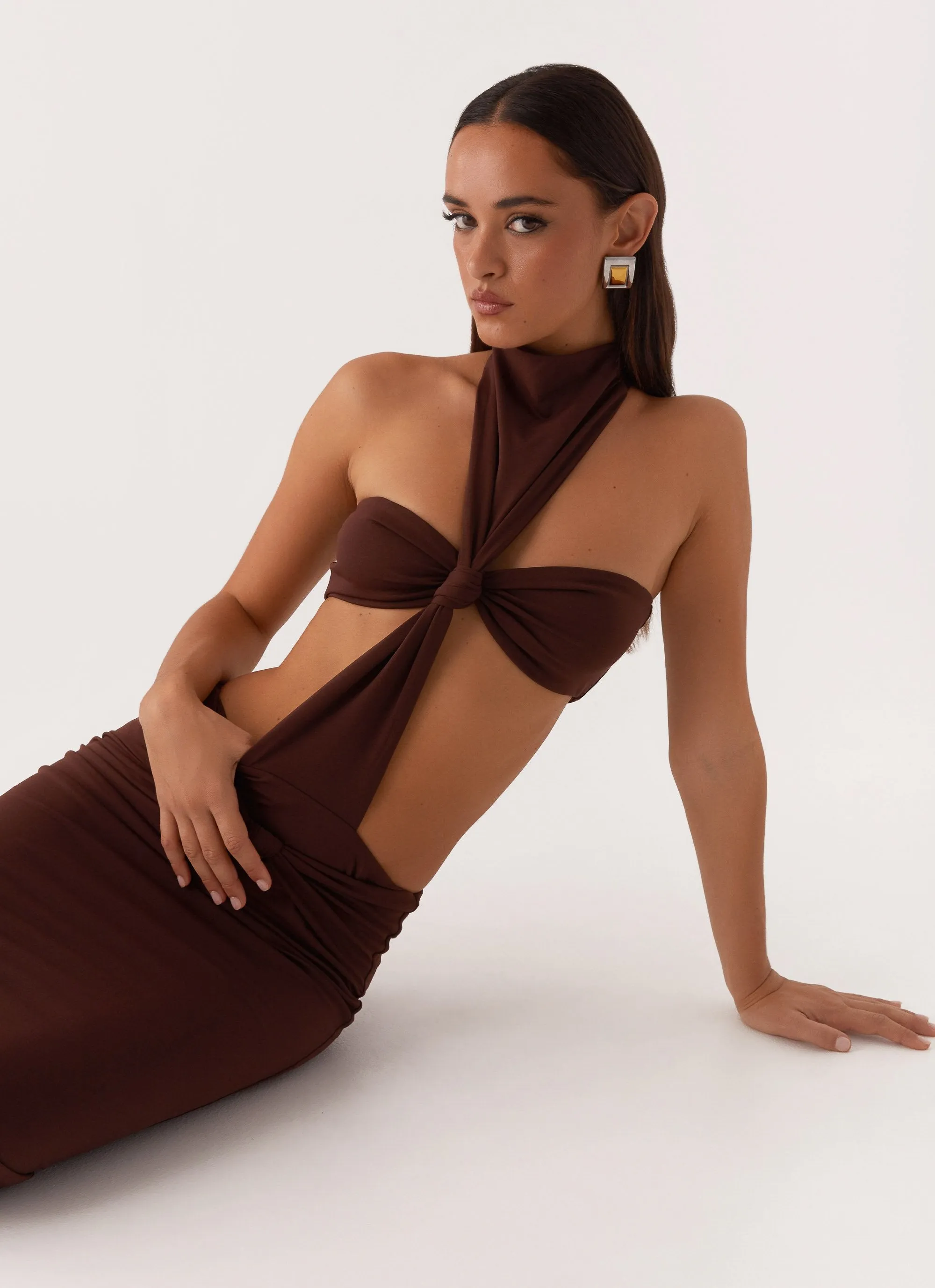 Elinor Maxi Dress - Chocolate sold by Peppermayo product image thumbnail 5