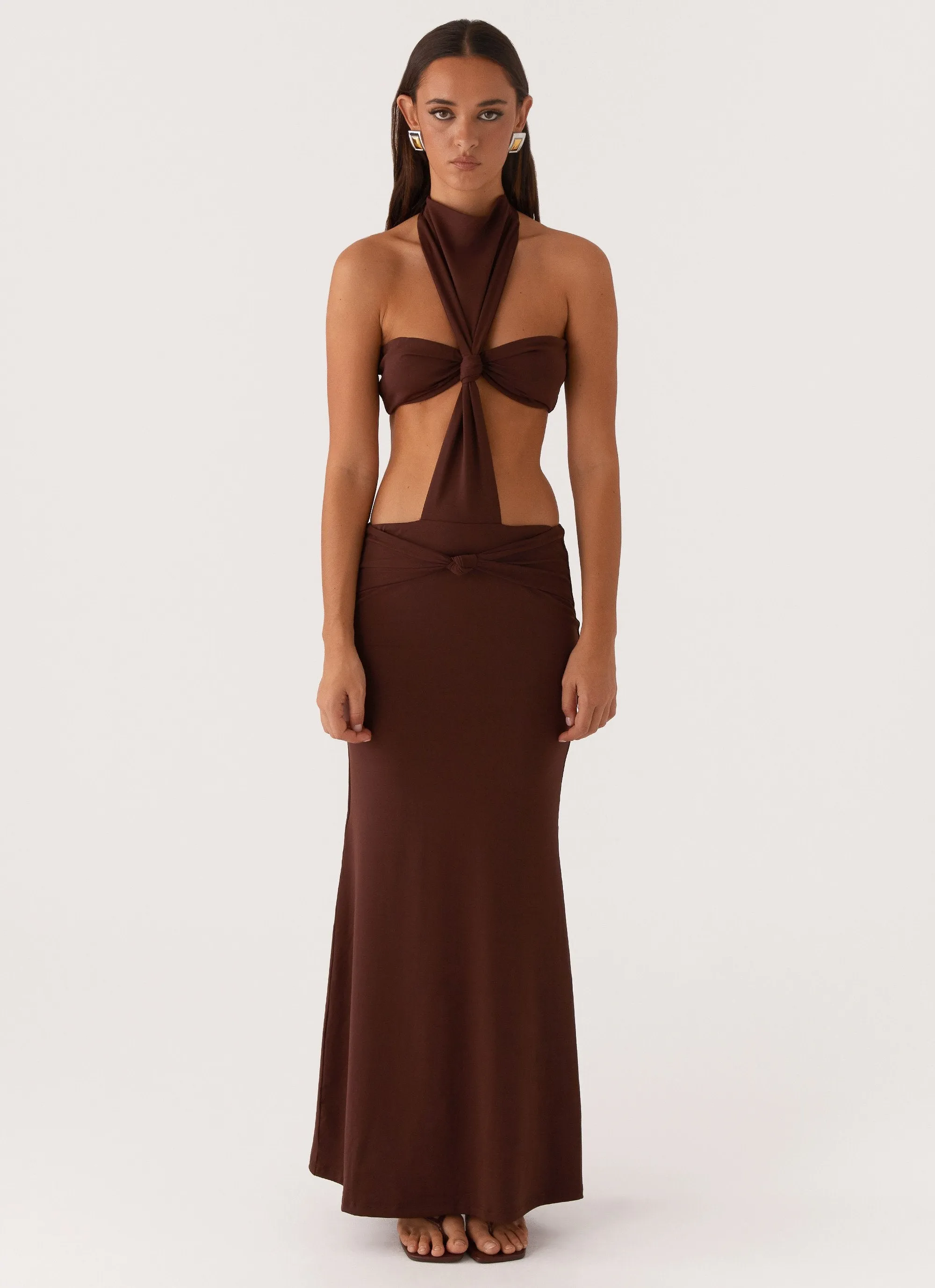 Elinor Maxi Dress - Chocolate sold by Peppermayo product image thumbnail 2