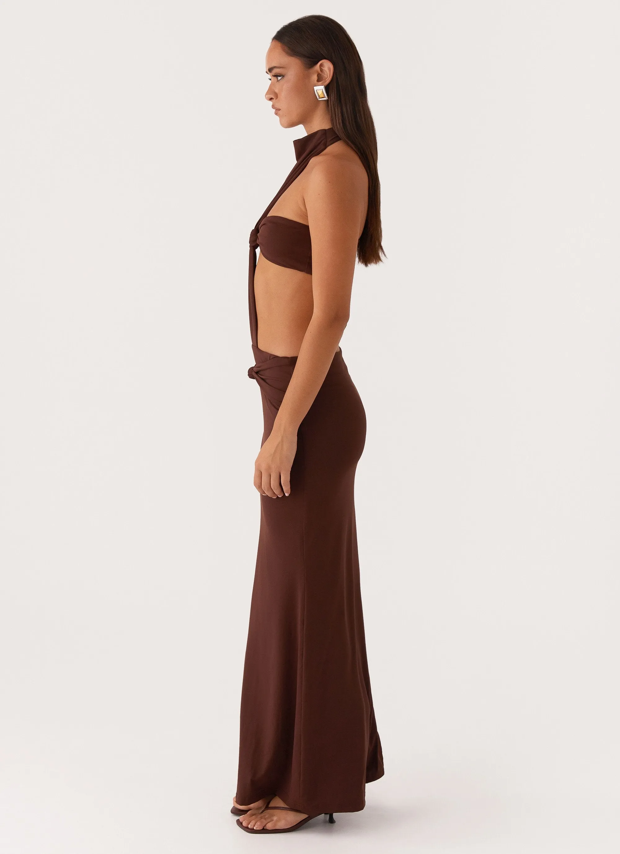 Elinor Maxi Dress - Chocolate sold by Peppermayo product image thumbnail 3