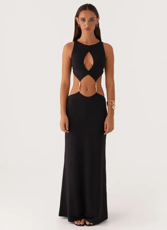 Nadiya Maxi Dress - Black sold by Peppermayo