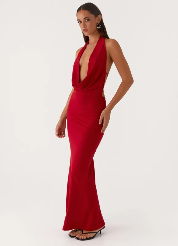 Dedicated Maxi Dress - Red sold by Peppermayo