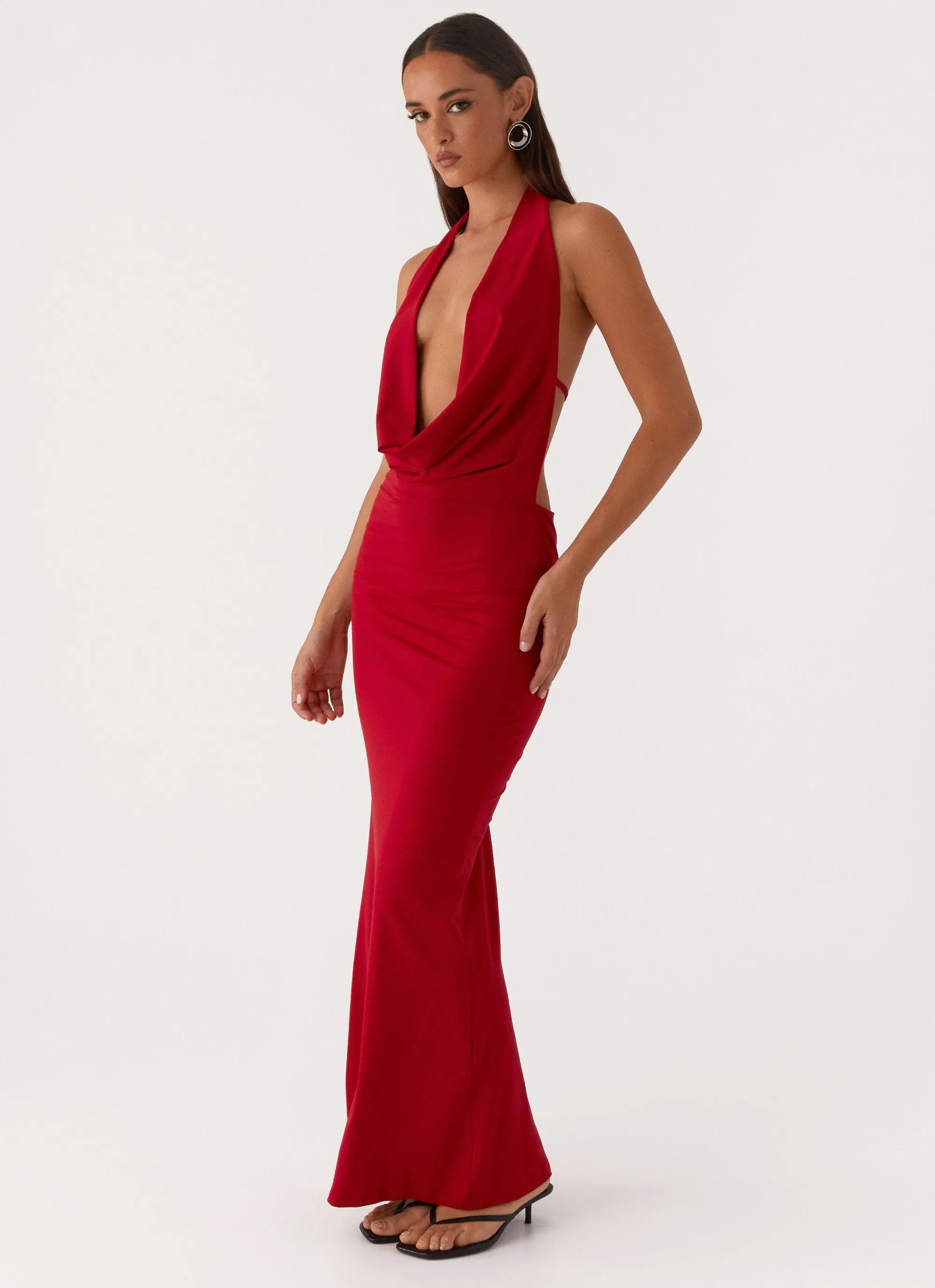 Dedicated Maxi Dress - Red sold by Peppermayo