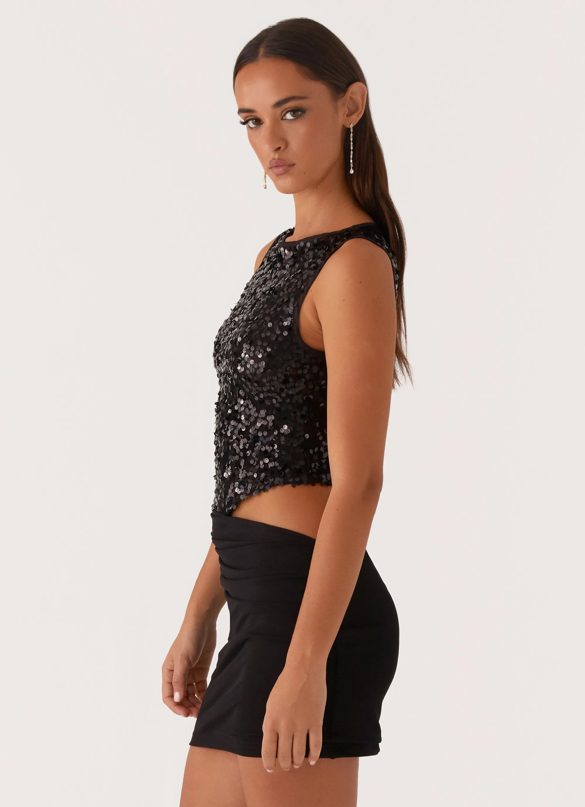 Superstition Sequin Mini Dress - Black sold by Peppermayo product image thumbnail 3
