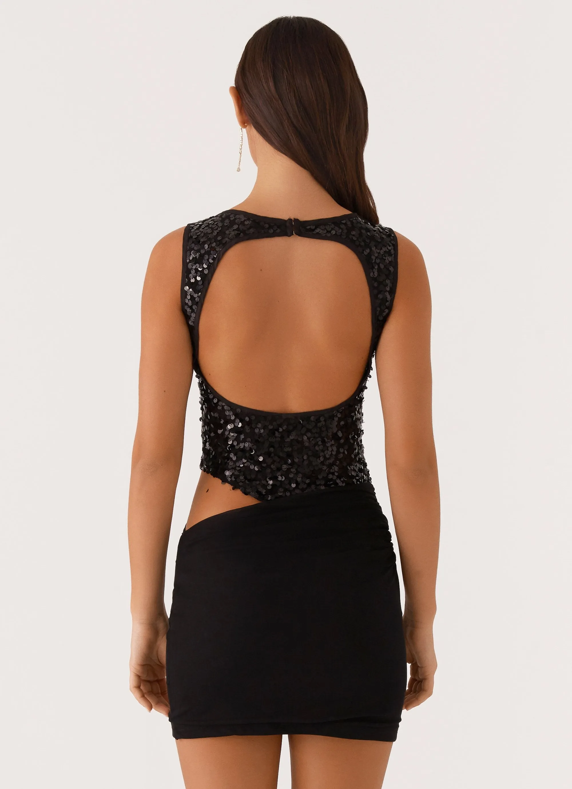 Superstition Sequin Mini Dress - Black sold by Peppermayo product image thumbnail 4