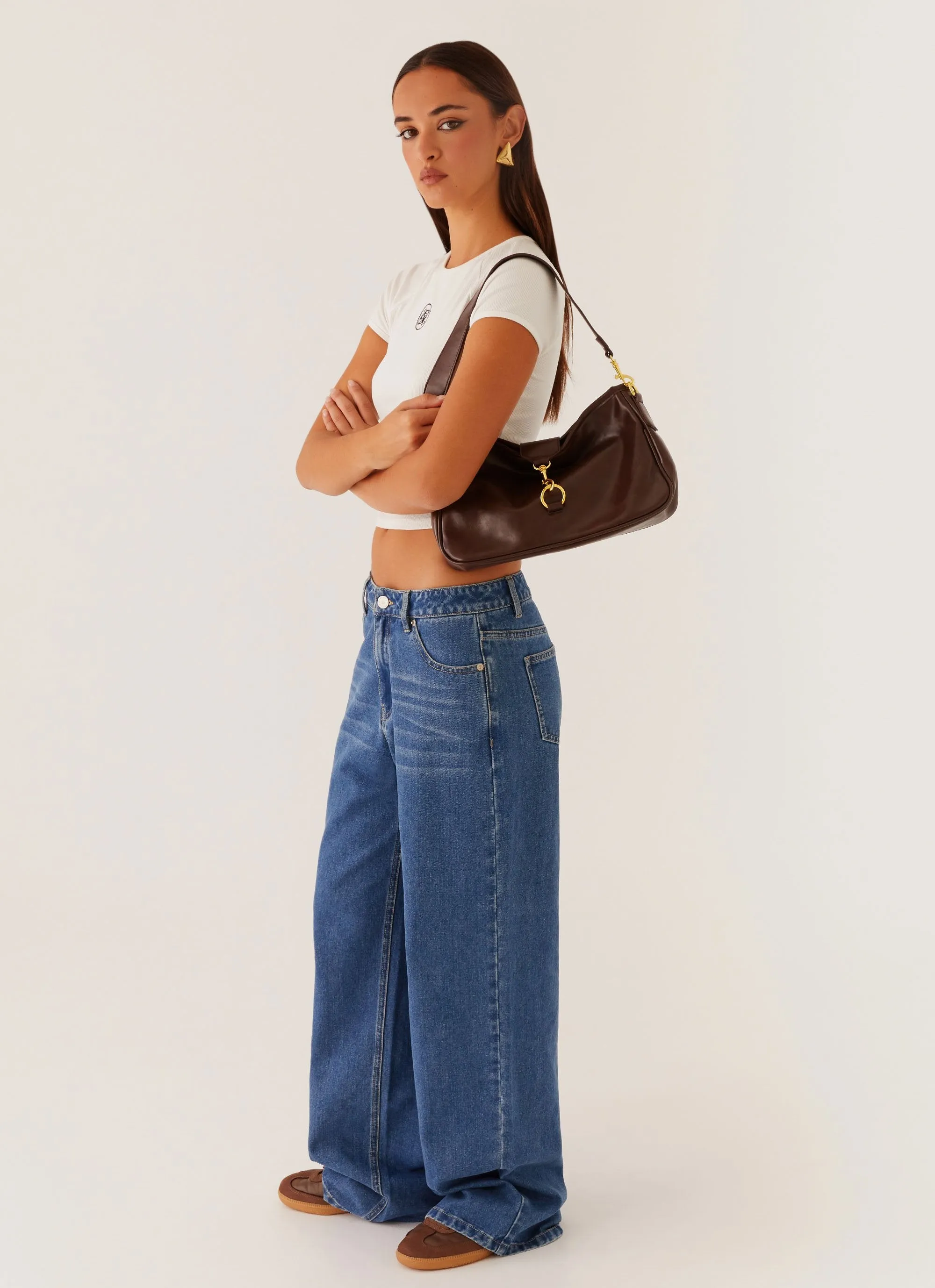 Nicky Shoulder Bag - Brown sold by Peppermayo