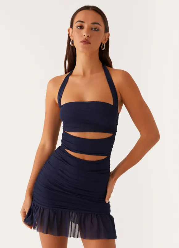 Devyn Mini Dress - Navy sold by Peppermayo