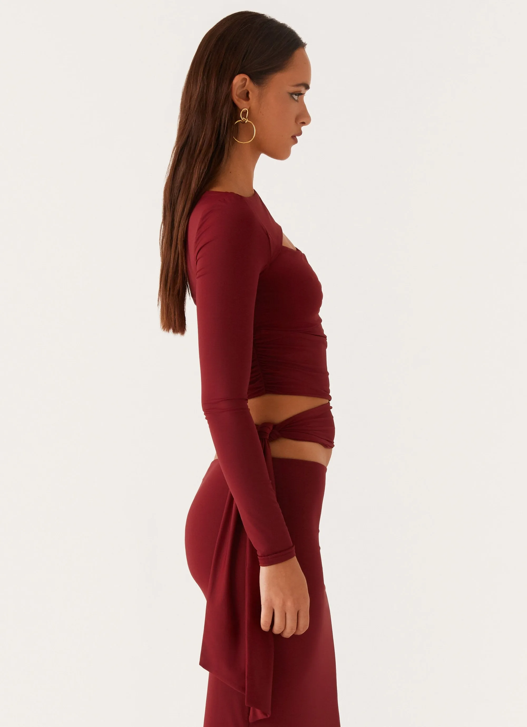 Capucine Wrap Top - Mulberry sold by Peppermayo product image thumbnail 3