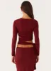 Capucine Wrap Top - Mulberry sold by Peppermayo