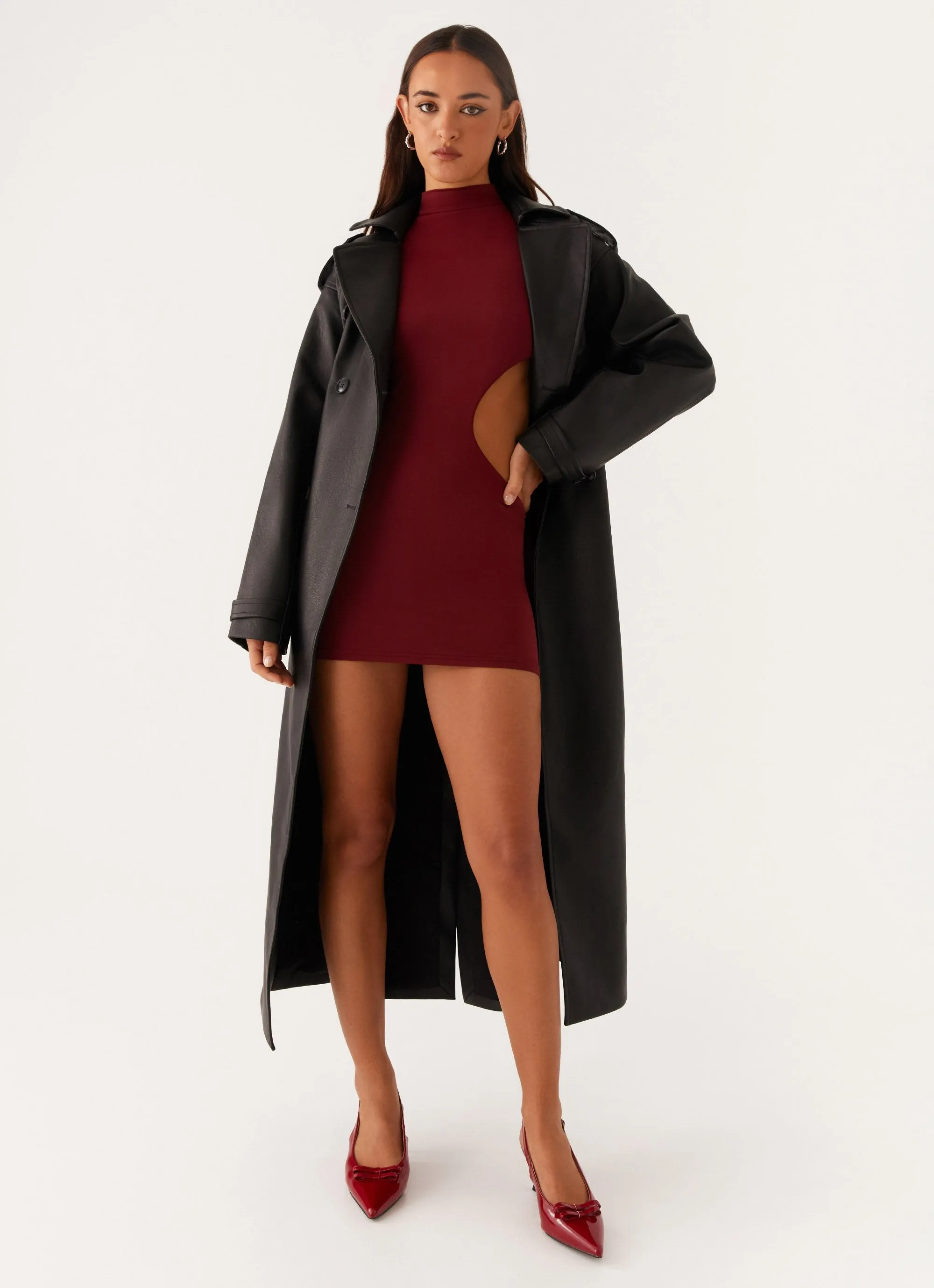 Cleveland Trench Coat - Black sold by Peppermayo