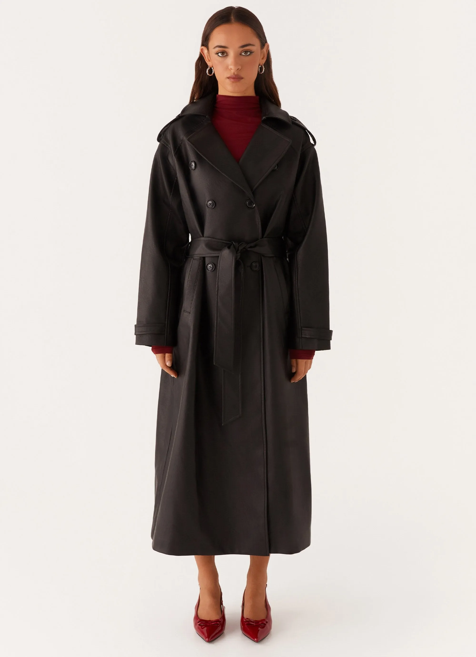 Cleveland Trench Coat - Black sold by Peppermayo product image thumbnail 2