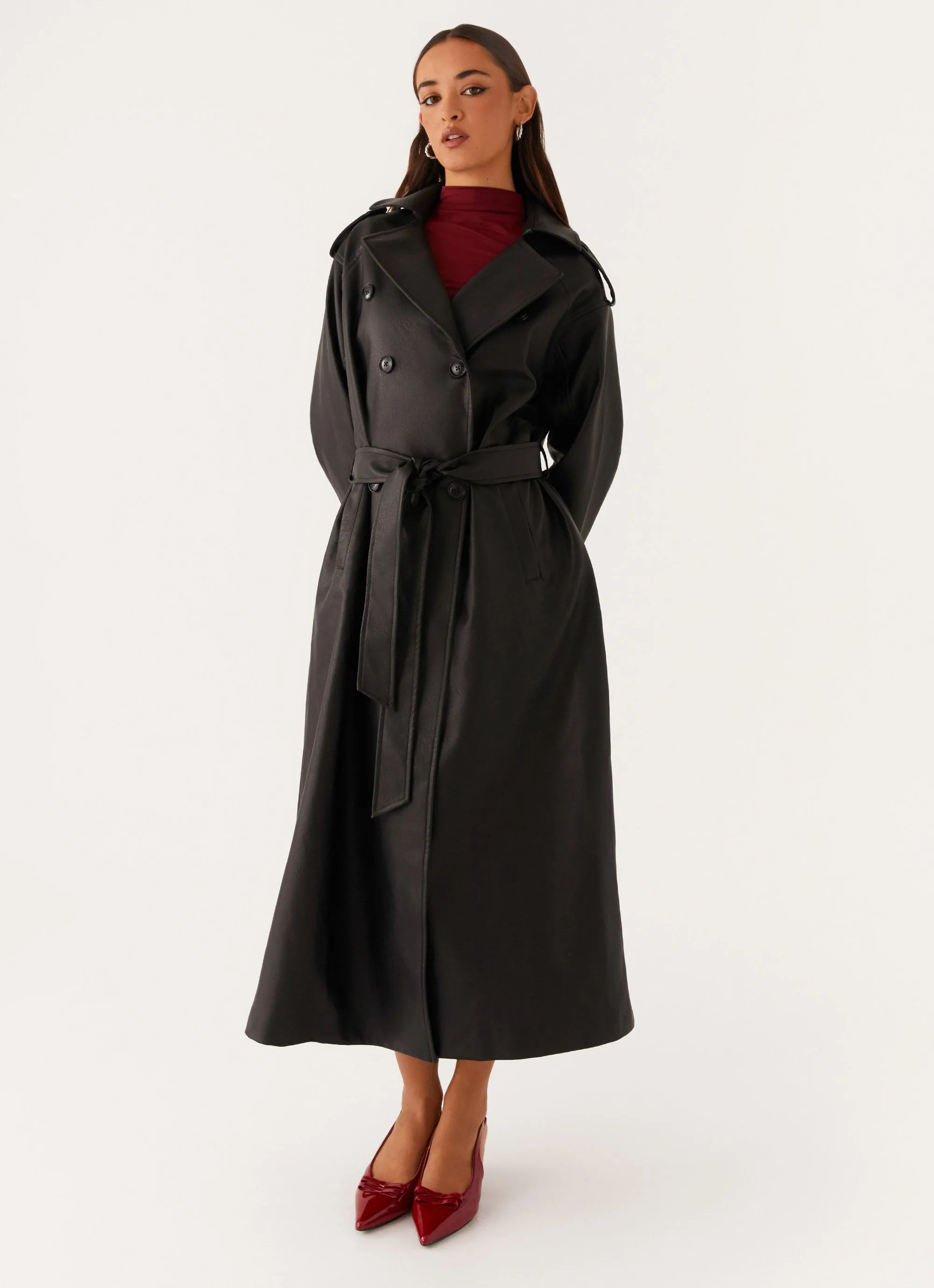 Cleveland Trench Coat - Black sold by Peppermayo product image thumbnail 5
