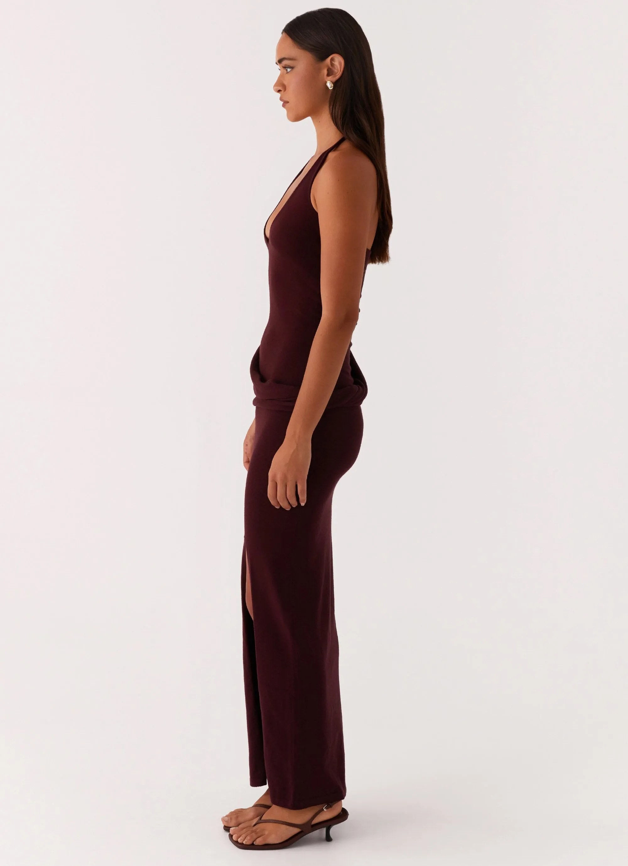 Lucky You Knit Maxi Dress - Mulberry sold by Peppermayo product image thumbnail 3