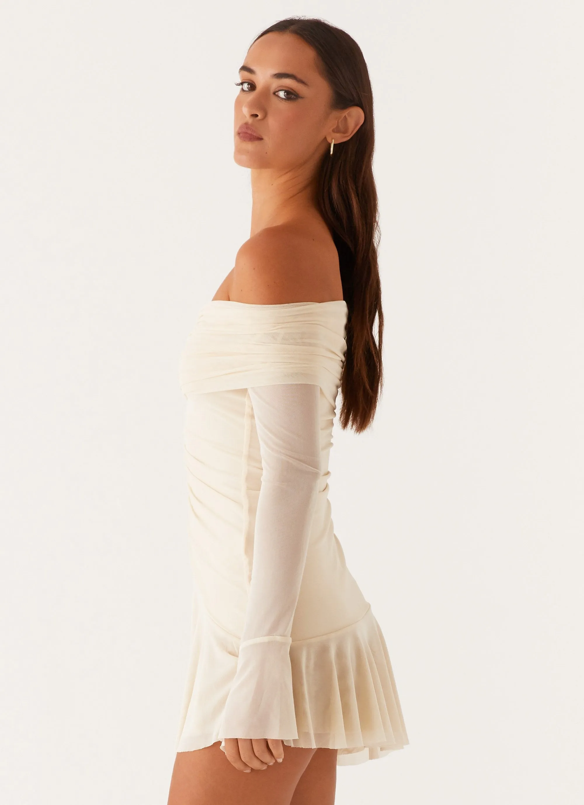 Ellis Ruched Mini Dress - Pastel Yellow sold by Peppermayo product image thumbnail 3