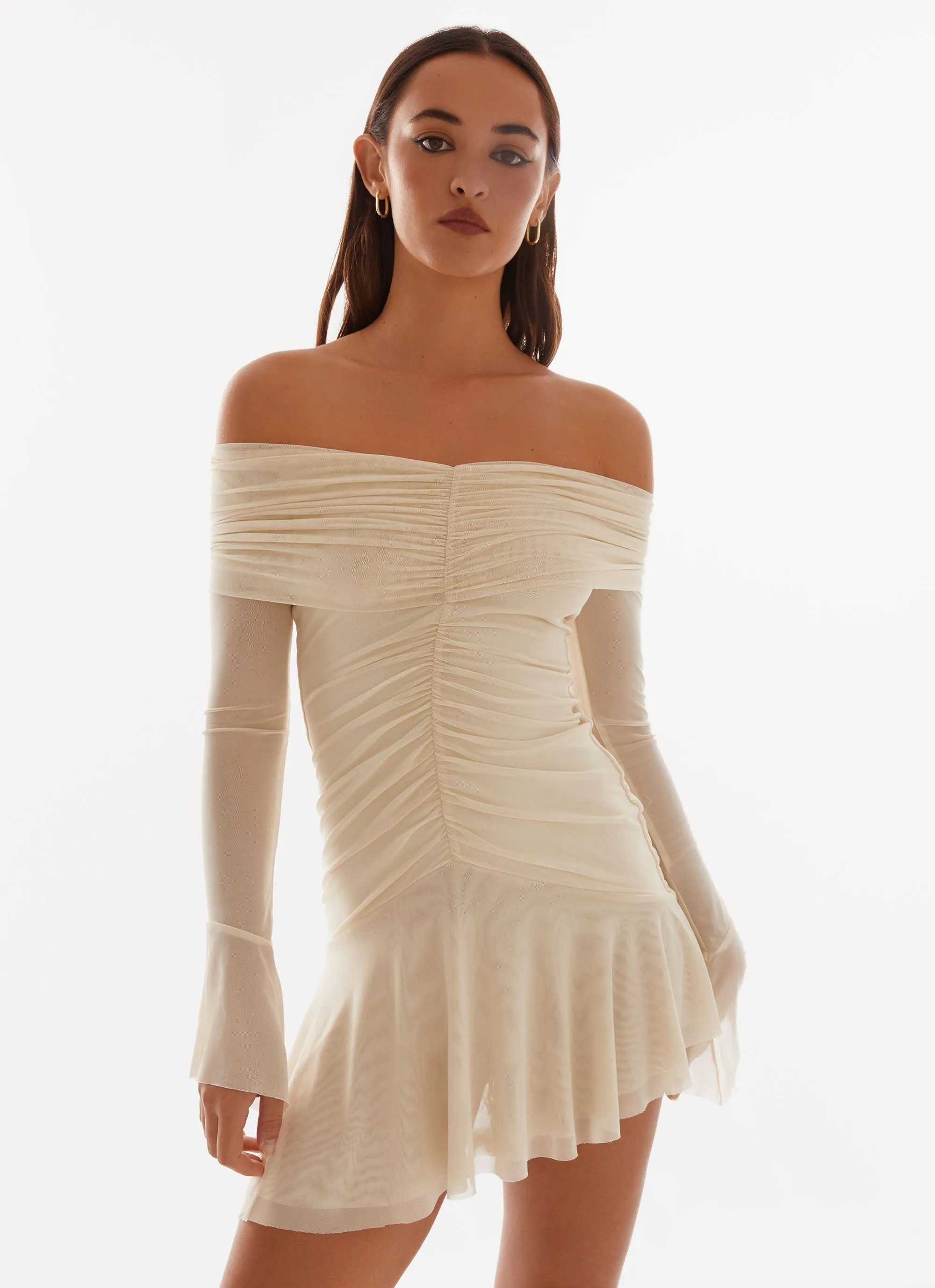 Ellis Ruched Mini Dress - Pastel Yellow sold by Peppermayo product image thumbnail 5