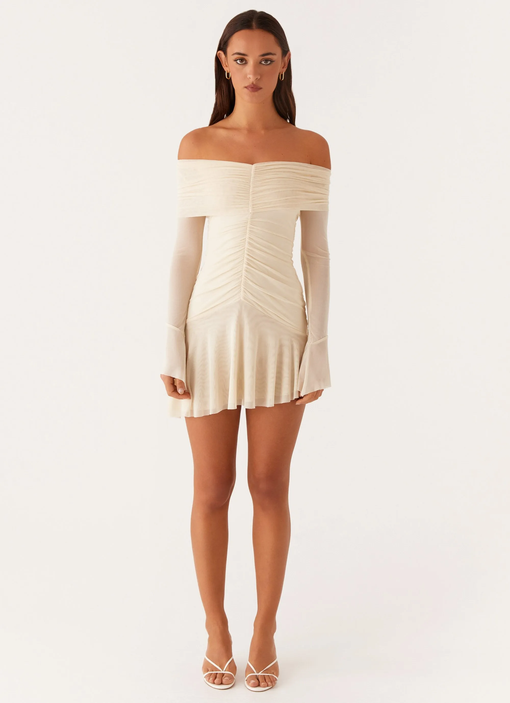 Ellis Ruched Mini Dress - Pastel Yellow sold by Peppermayo product image thumbnail 2