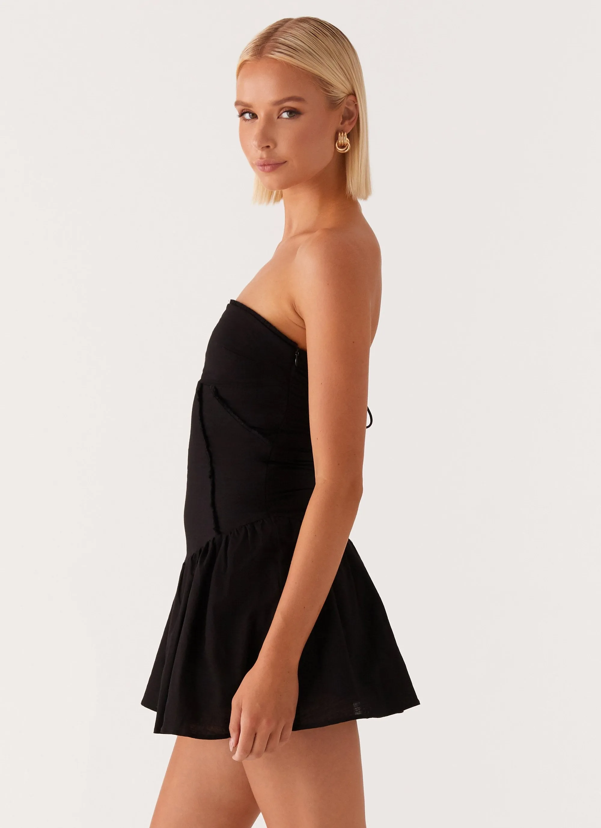 Larnie Linen Mini Dress - Black sold by Peppermayo product image thumbnail 3
