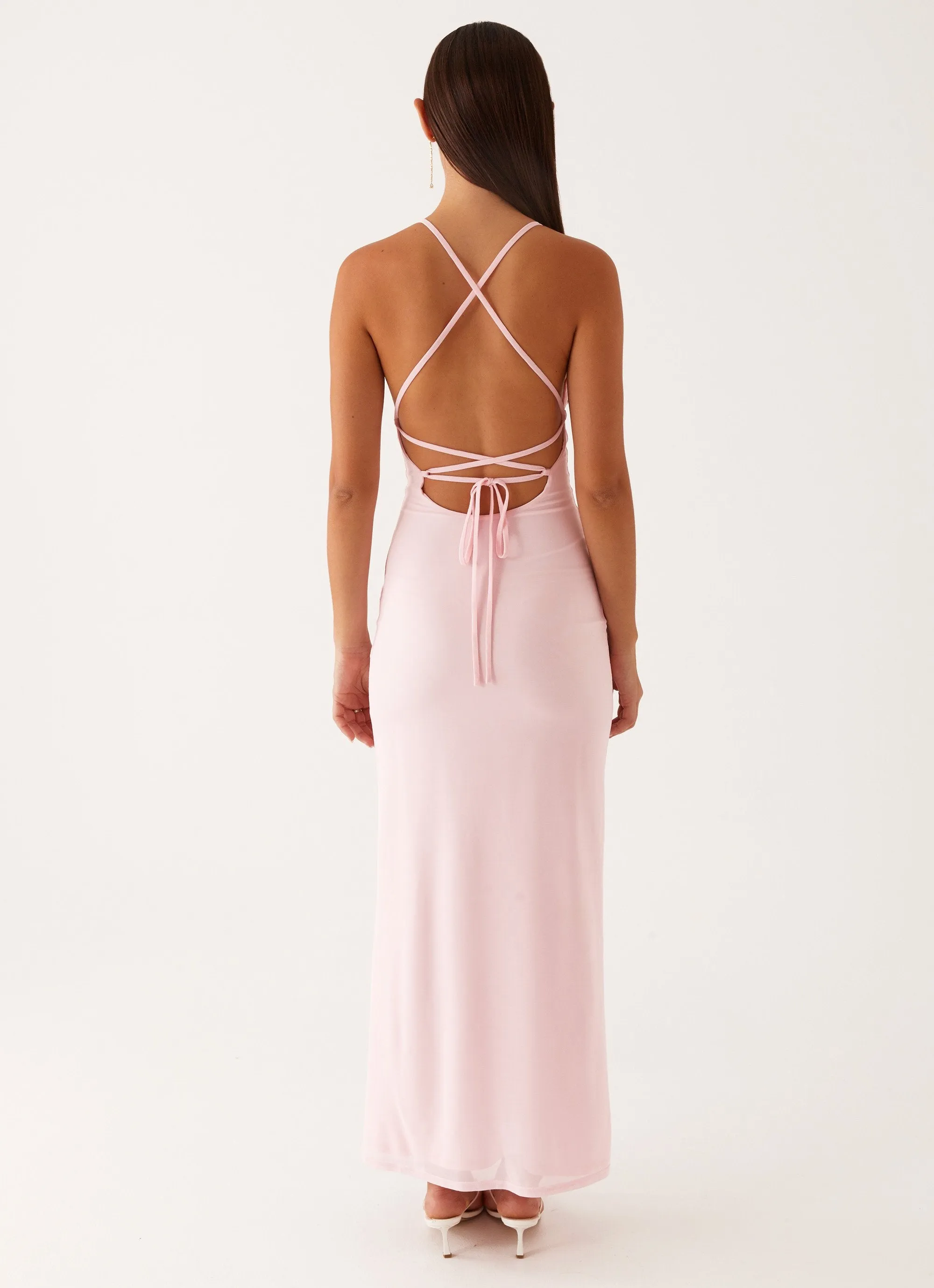 Beki Beaded Mesh Maxi Dress - Pink sold by Peppermayo product image thumbnail 2