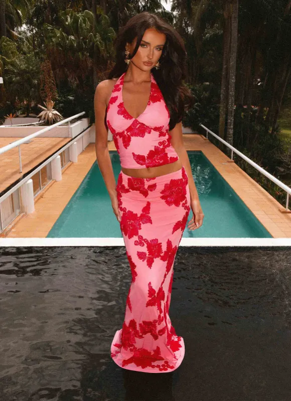 Radiate Maxi Skirt - Pink sold by Peppermayo