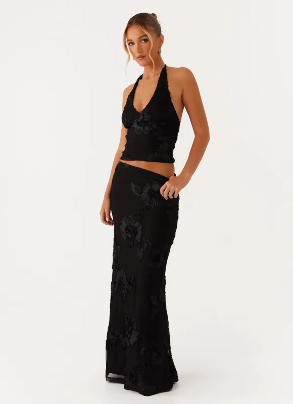 Radiate Maxi Skirt - Black sold by Peppermayo