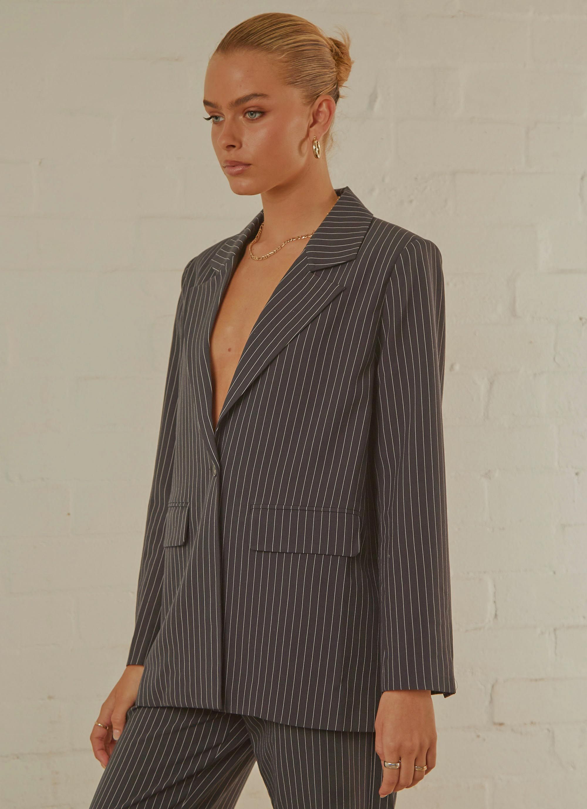 Italian Cities Blazer - Navy Pinstripe sold by Peppermayo product image thumbnail 3