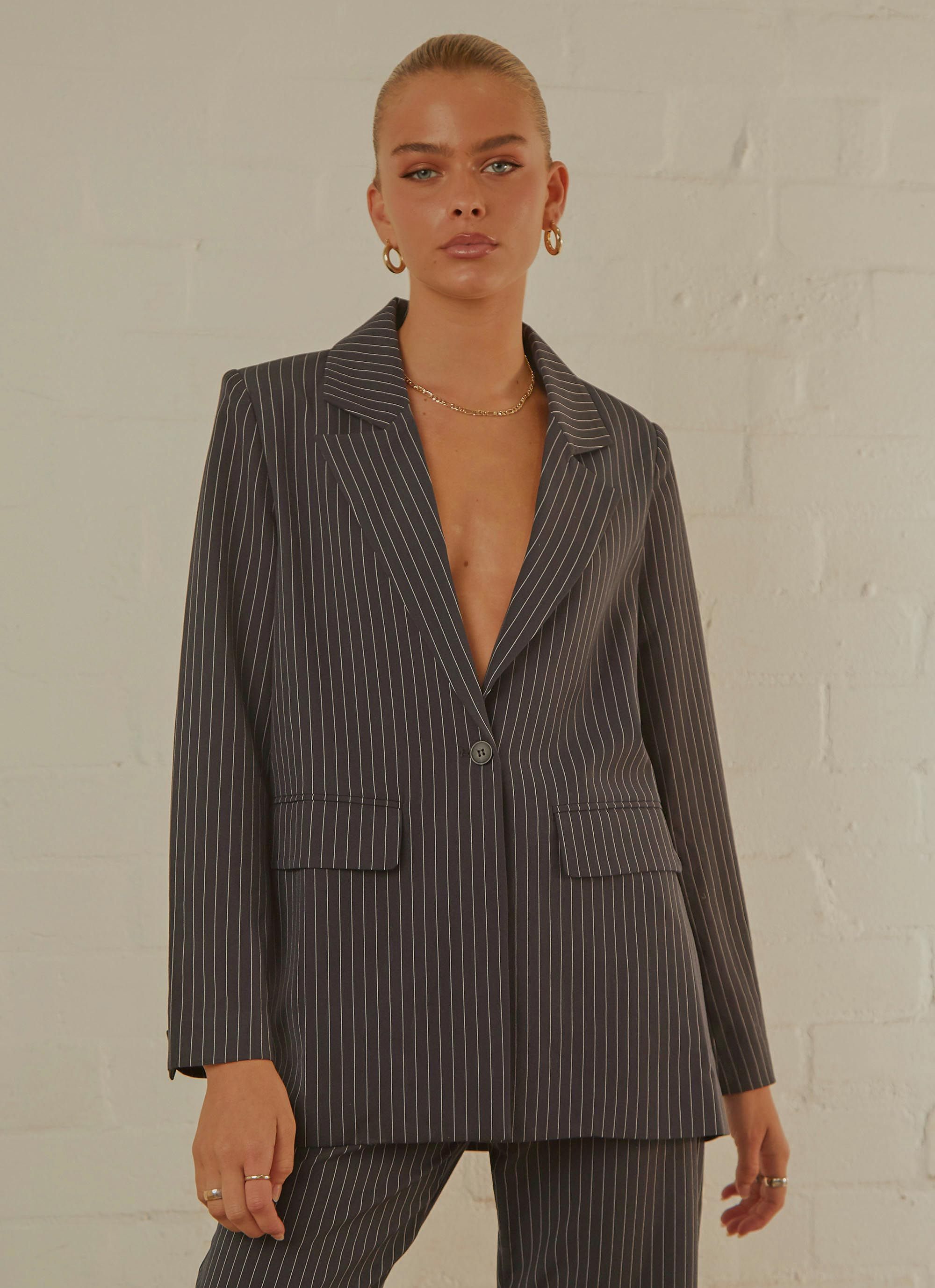 Italian Cities Blazer - Navy Pinstripe sold by Peppermayo product image thumbnail 2