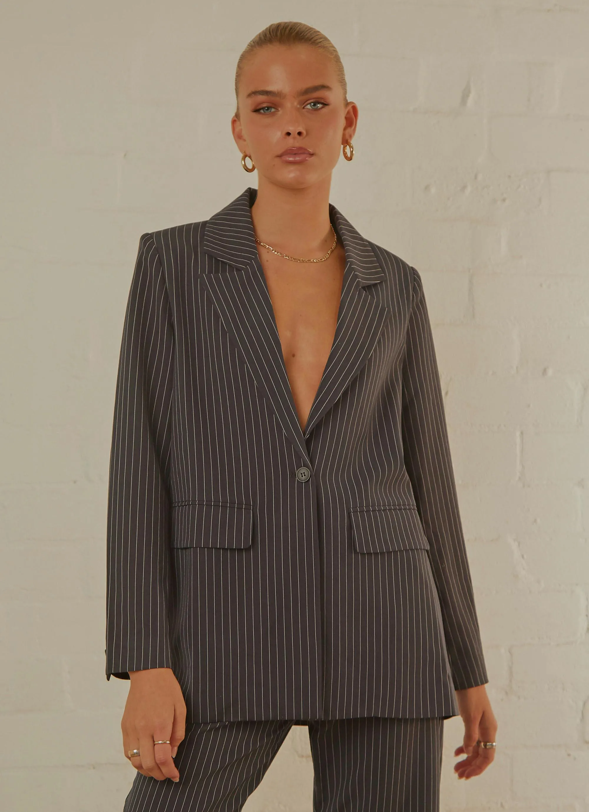 Italian Cities Blazer - Navy Pinstripe sold by Peppermayo product image thumbnail 2
