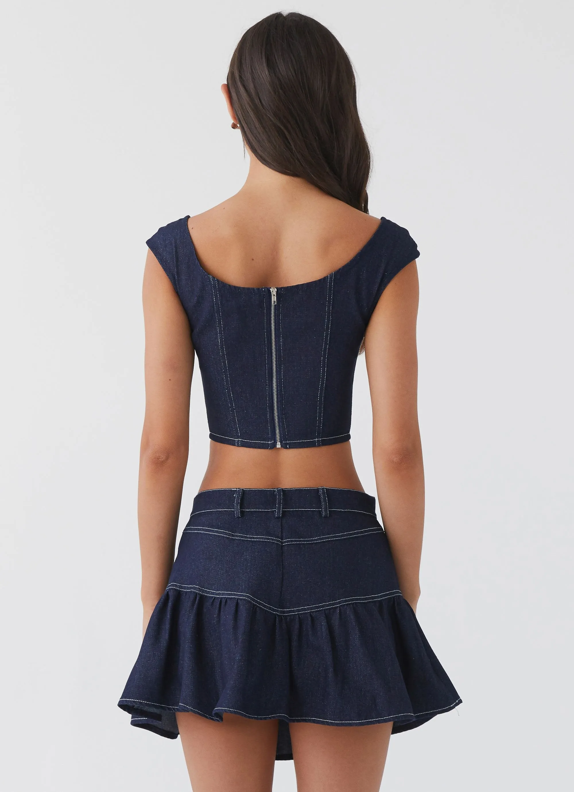 Isabella Denim Bustier Top - Indigo sold by Peppermayo product image thumbnail 5