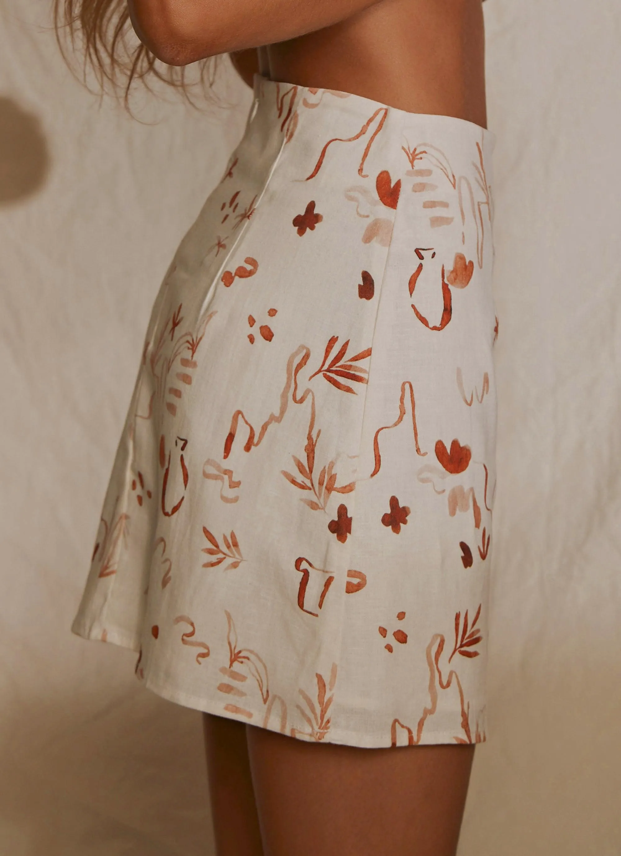 From The Beach Linen Mini Skirt - Safari sold by Peppermayo product image thumbnail 4