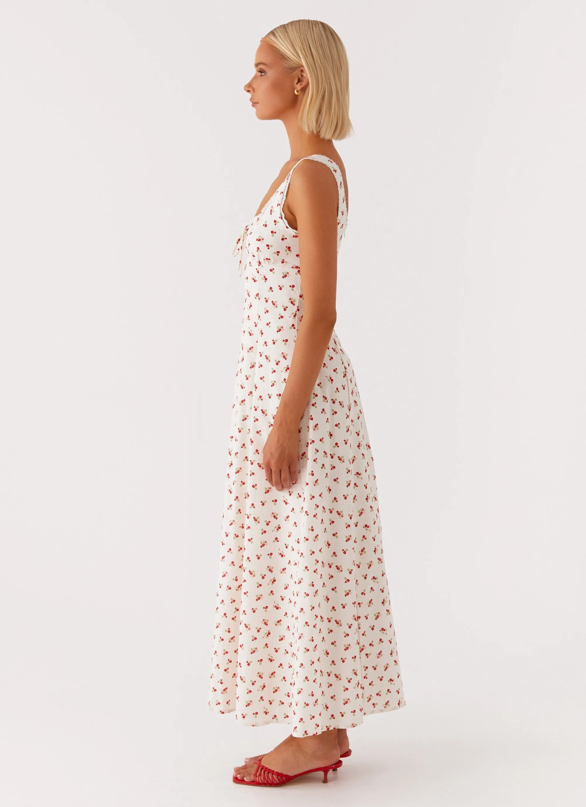 Rowena Midi Dress - Red Floral Ditsy sold by Peppermayo product image thumbnail 4