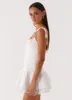 Valene Mini Dress - White sold by Peppermayo